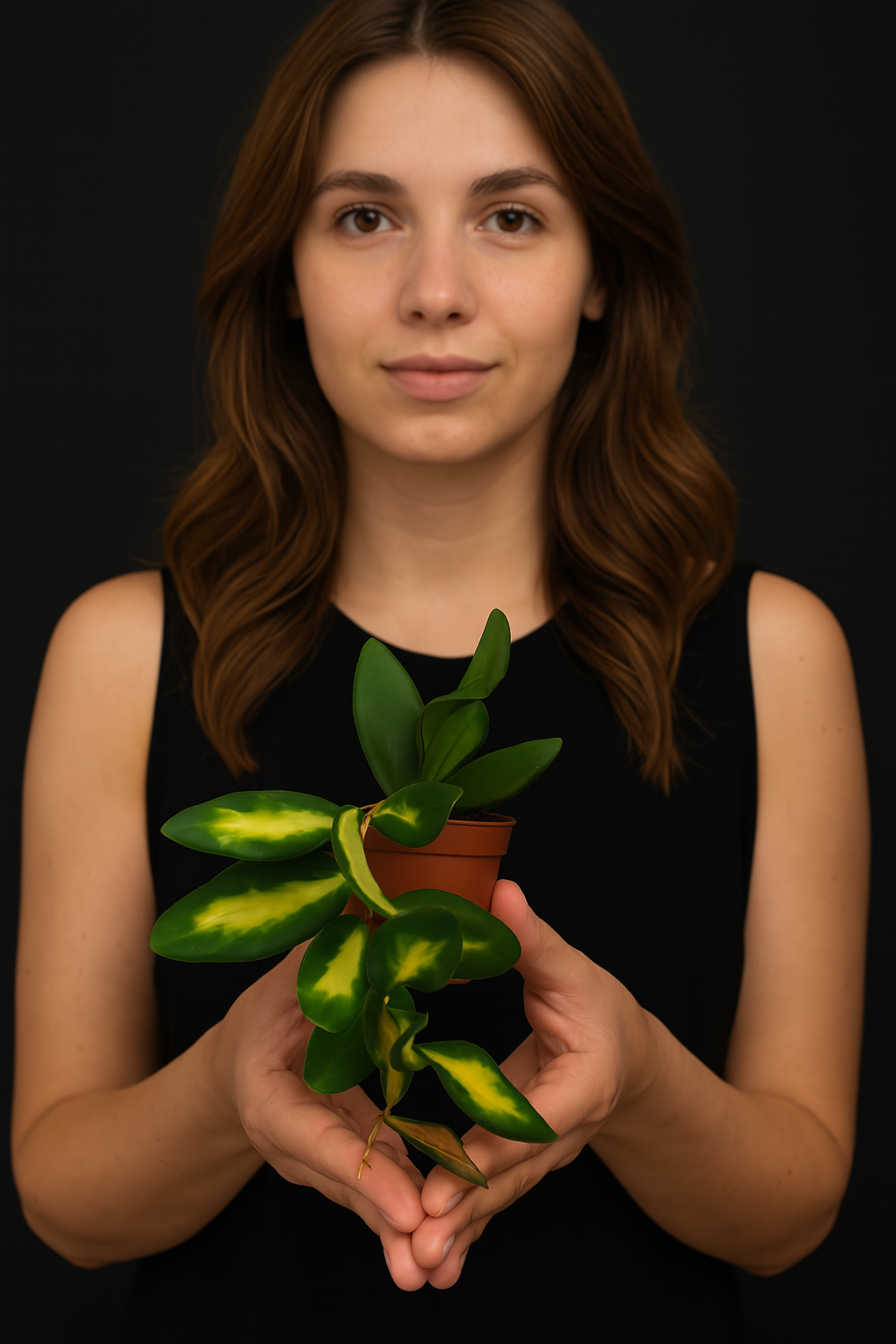 Хойя Буртони Вариегата (Hoya Burtoniae Variegata) D6см