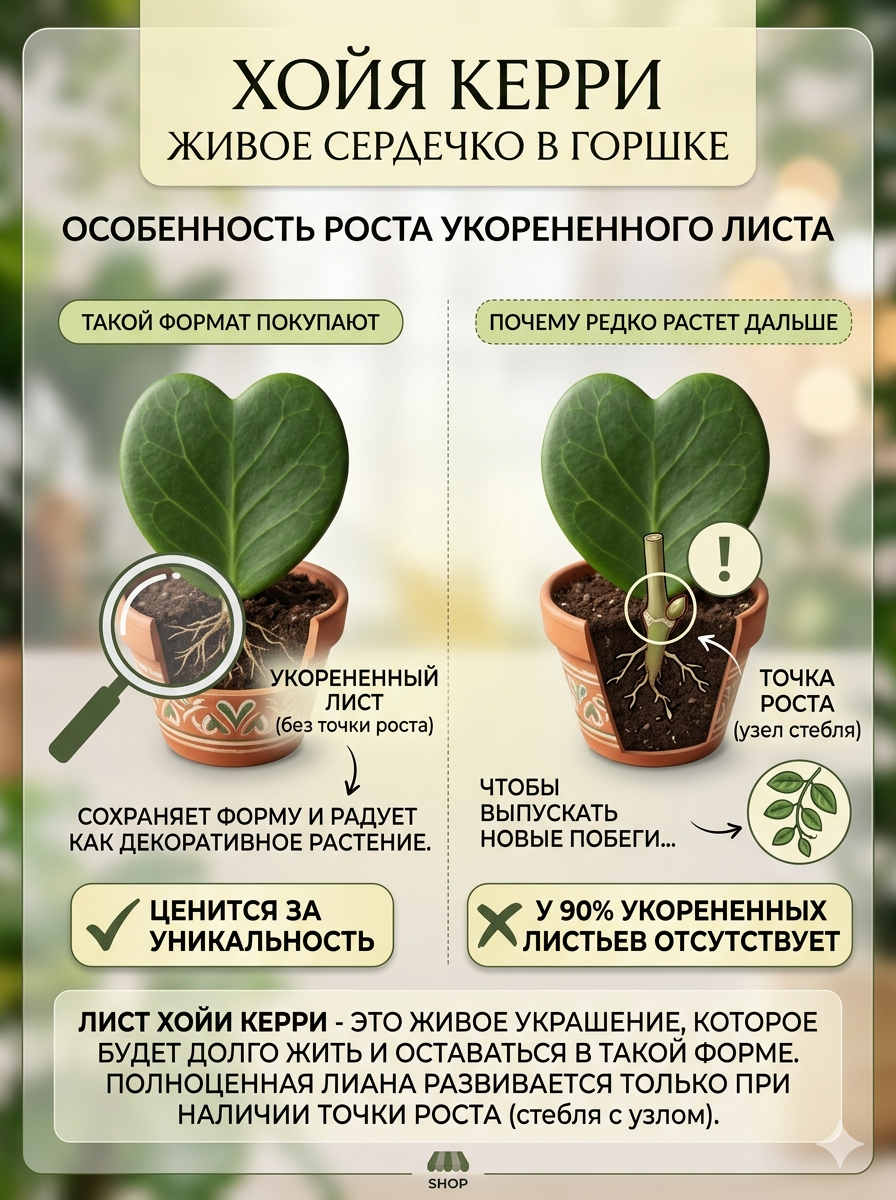 Хойя Керри Дабл "Два Сердца" (Hoya Kerrii Double) D9см