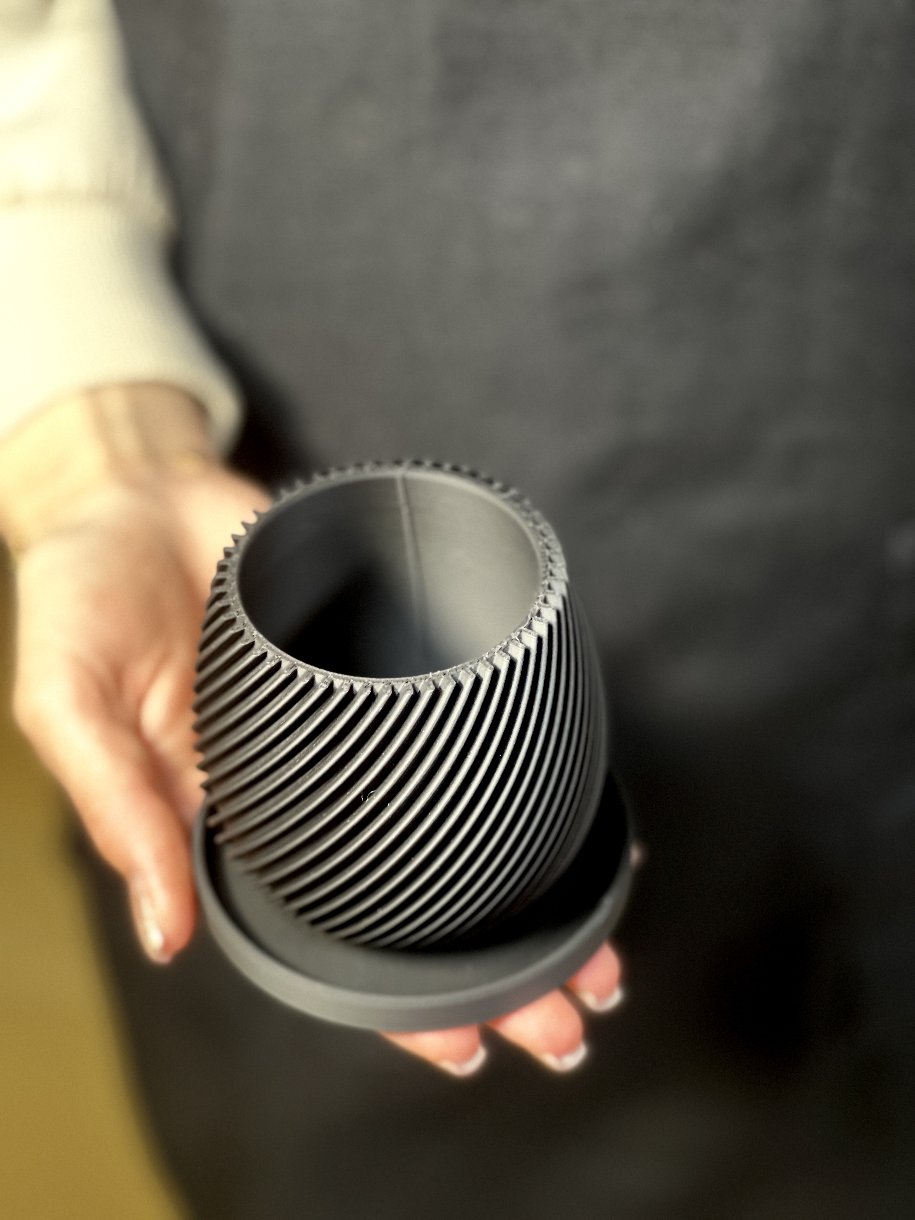 Горшок с поддоном Exotica Spiral Mini D6см - для суккулентов и кактусов