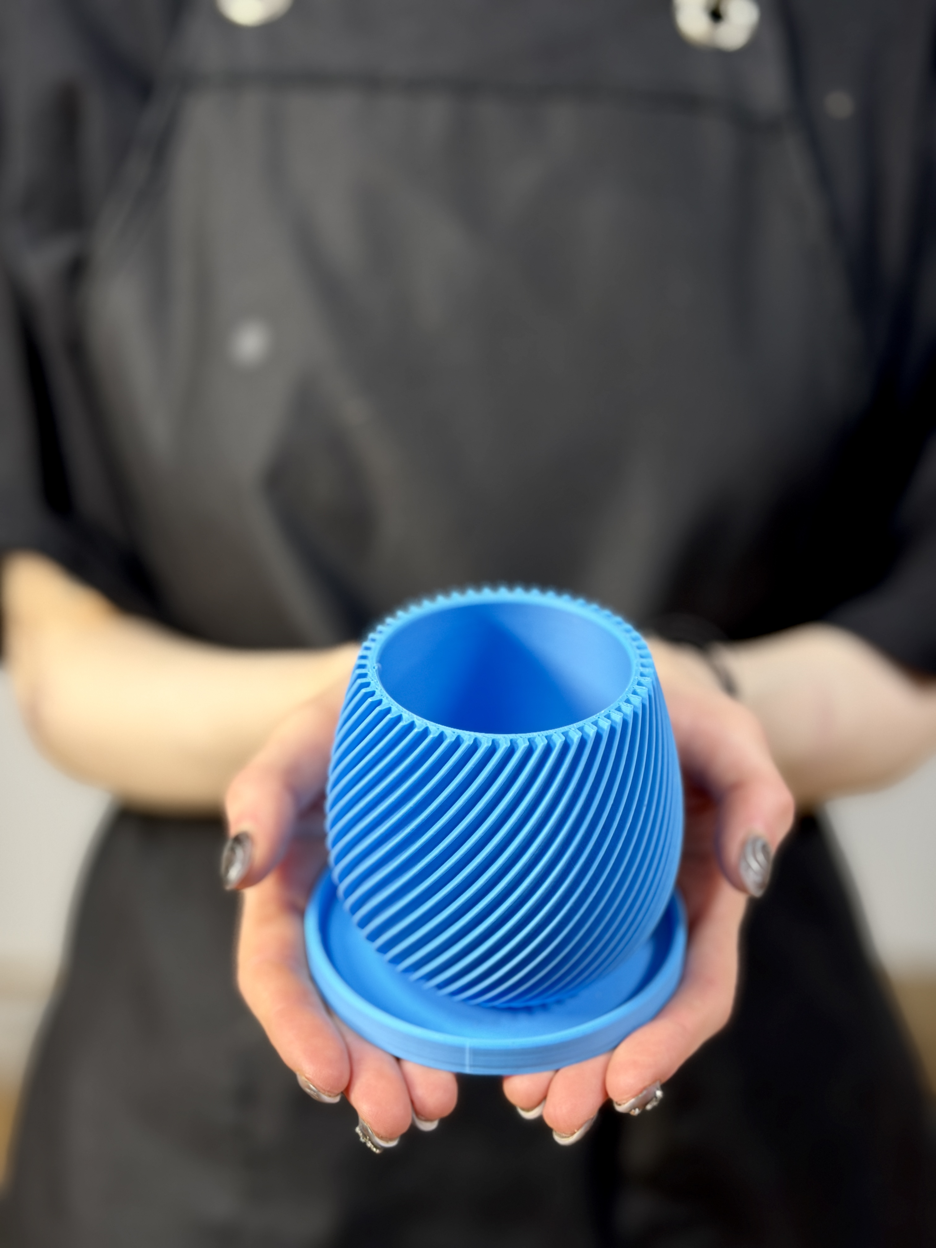 Горшок с поддоном Exotica Spiral Mini D6см - для суккулентов и кактусов