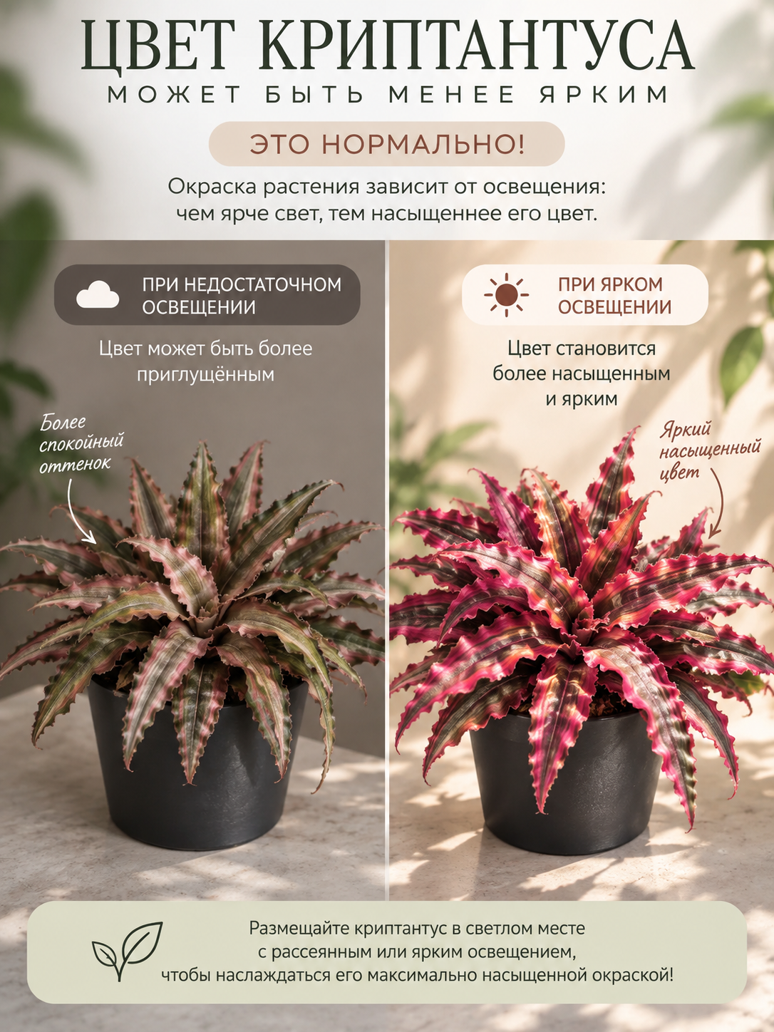 Криптантус Клубничный Фламбе (Cryptanthus Strawberry Flambee) D9см