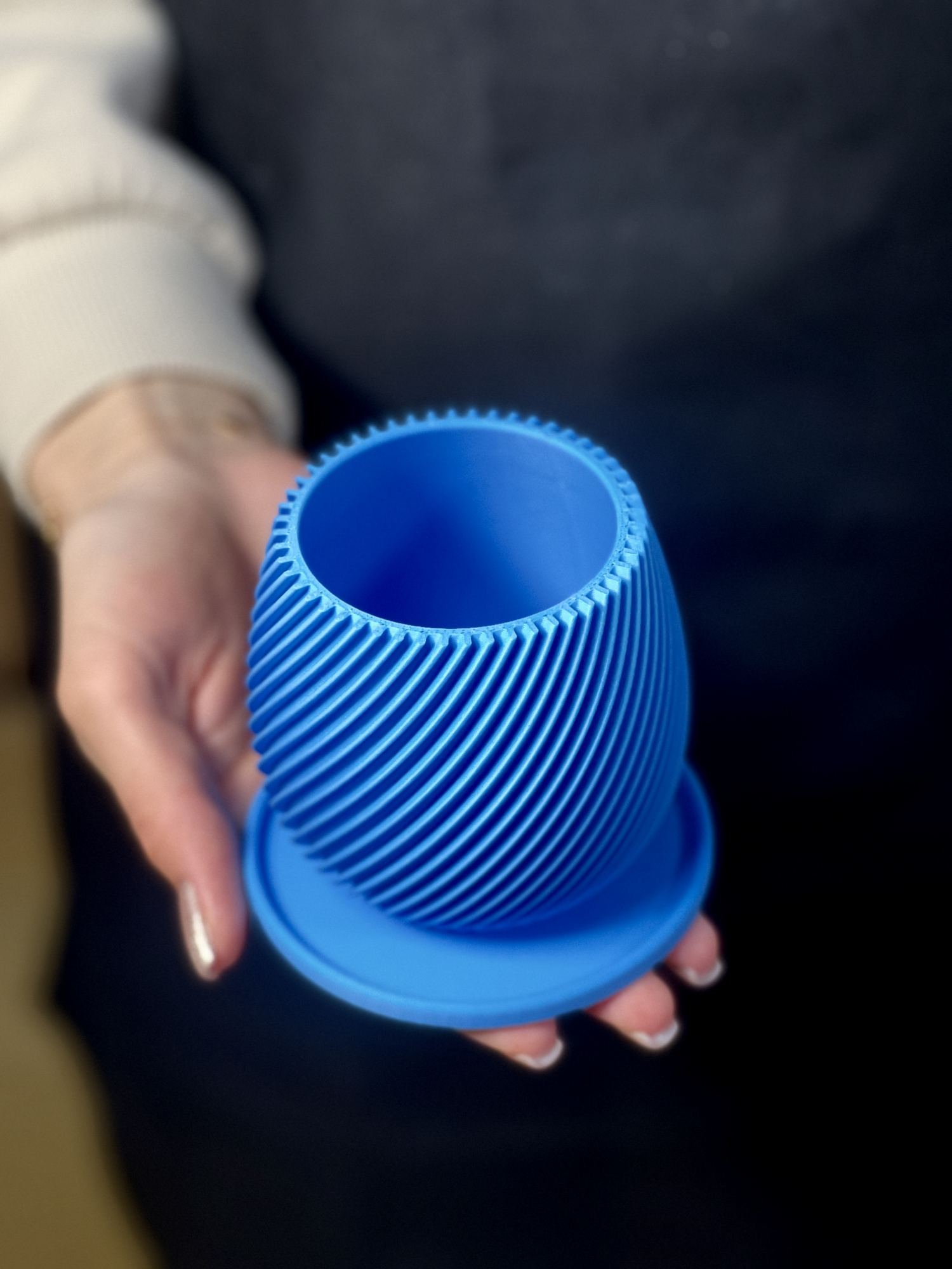 Горшок с поддоном Exotica Spiral Mini D6см - для суккулентов и кактусов